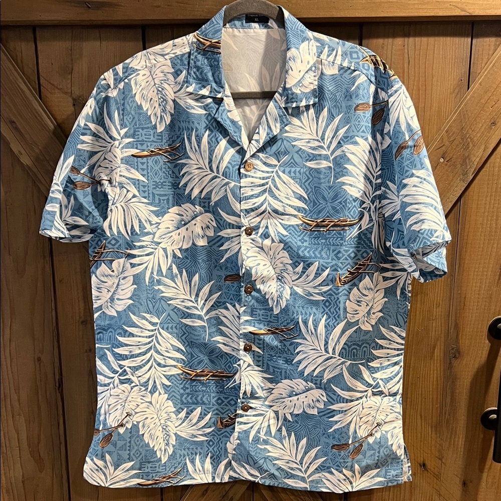 Tropical Storm Mens XL Short Sleeve Shirt Hawaiian Tropical button down vacation